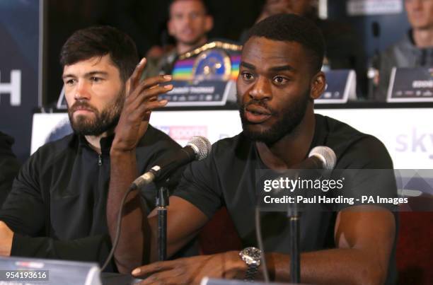 Joshua Buatsi during the press conference at the Park Plaza, London.