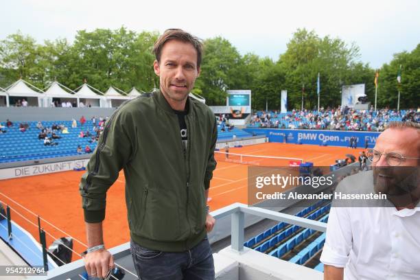 Sven Hannawald attends day 6 of the BMW Open by FWU at MTTC IPHITOS on May 3, 2018 in Munich, Germany.