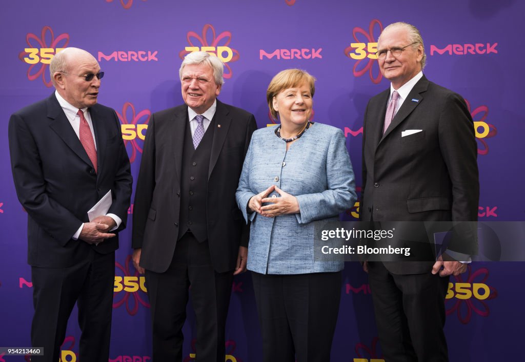 Germany's Chancellor Angela Merkel Attends 350th Anniversary Of Merck KGaA