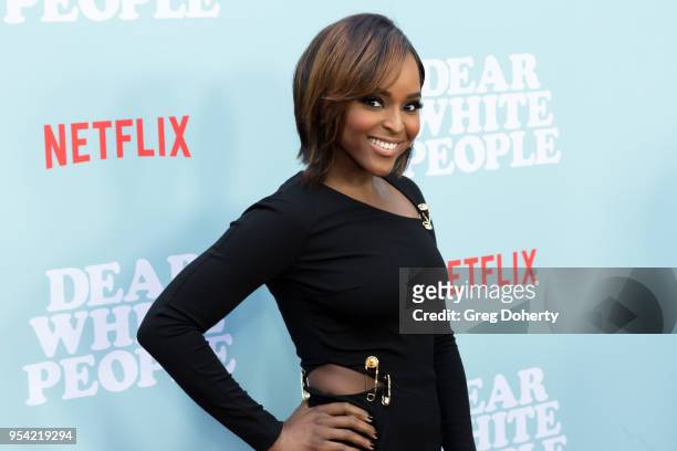 Antoinette Robertson attends the "Dear White People" Season 2 Special Screening on May 2, 2018 in Hollywood, California.