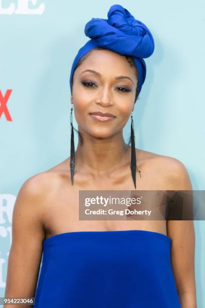 Yaya DaCosta attends the "Dear White People" Season 2 Special Screening on May 2, 2018 in Hollywood, California.