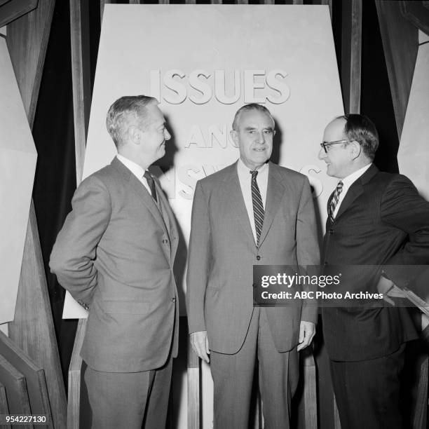 Howard K Smith, W Averell Harriman, John Scali on Disney General Entertainment Content via Getty Images's 'Issues and Answers' program.