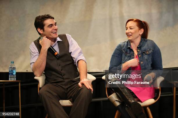 Mitte and Katy Sullivan speak onstage during the Ability panel at the 4th Annual Bentonville Film Festival - Day 3 on May 3, 2018 in Bentonville,...