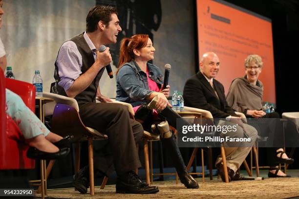 Mitte, Katy Sullivan, Russell Shaffer, and Gail Willianson speak onstage during the Ability panel at the 4th Annual Bentonville Film Festival - Day 3...