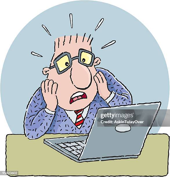 alas ! - computer confused stock illustrations