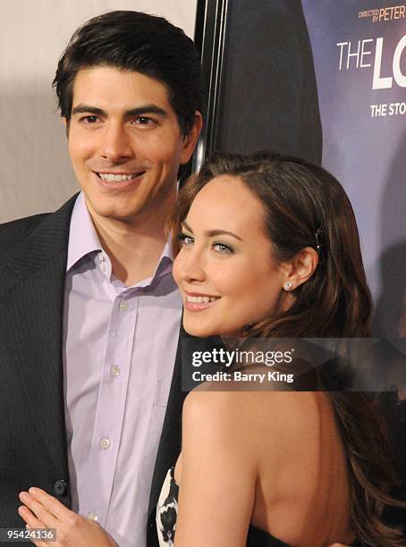Actor Brandon Routh and wife actress Courtney Ford arrive at the Los Angeles Premiere "The Lovely Bones" at Grauman's Chinese Theatre on December 7,...
