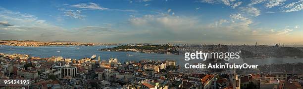 istanbul panorama xxxl - istanbul view stock pictures, royalty-free photos & images