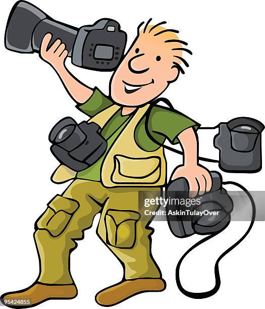 photographer - paparazzi illustration stock illustrations