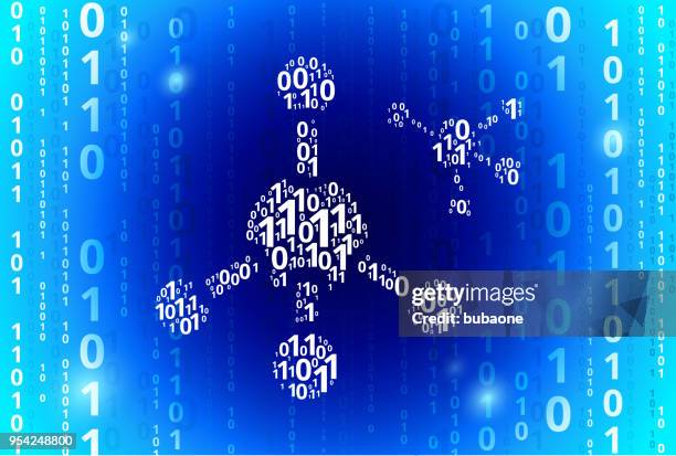 gasoline molecule binary code blue vector pattern background - fracking stock illustrations