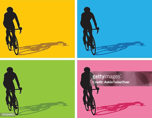 cyclist - racing bicycle stock illustrations
