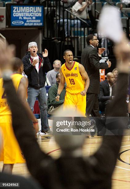 Ron Howard of the Fort Wayne Mad Ants hits a three in the final minutes to lead the Mad Ants over the Dakota Wizards 96-90 at Allen County Memorial...