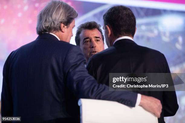 Arnaud Lagardere, the head of French media group Lagardere, attends the group's shareholders meeting on May 3, 2018 in Paris, France. The group...