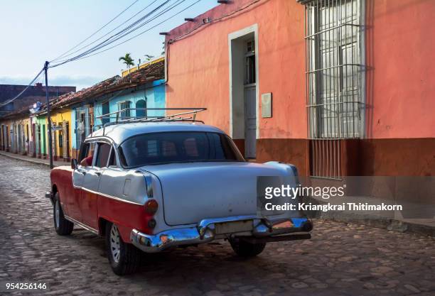 landscape of trinidad town, cuba. - sancti spiritus provincie stockfoto's en -beelden
