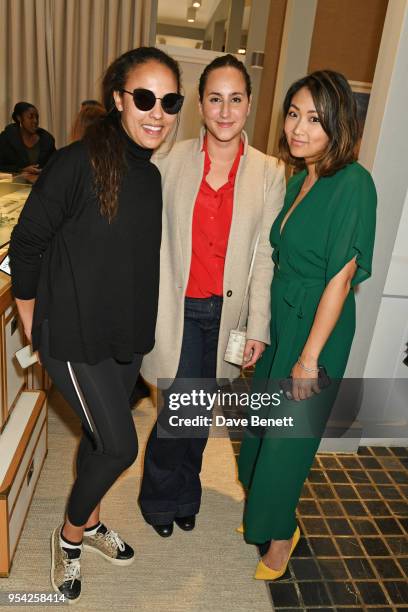 Princess Alia Al-Senussi, Kamelia Kamel and Veronica Chou attend the launch of Nina Runsdorf Fine Jewellery hosted by Veronica Chou at Moda Operandi...