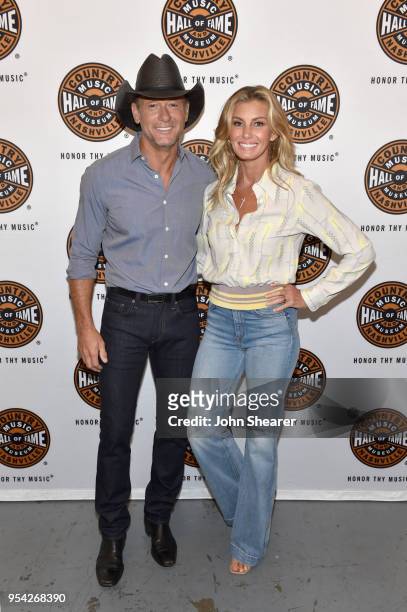 Tim McGraw and Faith Hill attend the All Access program at The Country Music Hall Of Fame And Museum's CMA Theater on May 3, 2018 in Nashville,...