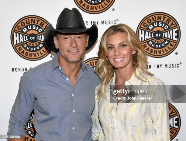 Tim McGraw and Faith Hill attend the All Access program at The Country Music Hall Of Fame And Museum's CMA Theater on May 3, 2018 in Nashville,...