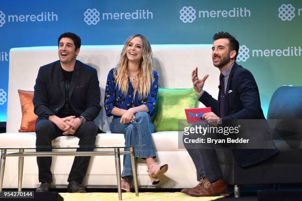 Jason Biggs; Jenny Mollen and Jeremy Parsons appears at the 2018 Meredith NewFront on May 3, 2018 in New York City.