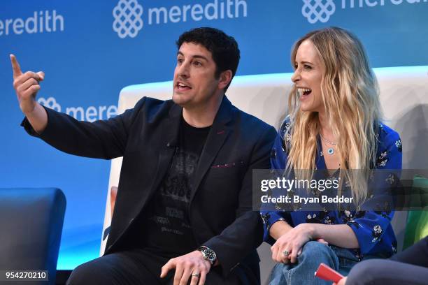 Jason Biggs and Jenny Mollen appear at the 2018 Meredith NewFront on May 3, 2018 in New York City.