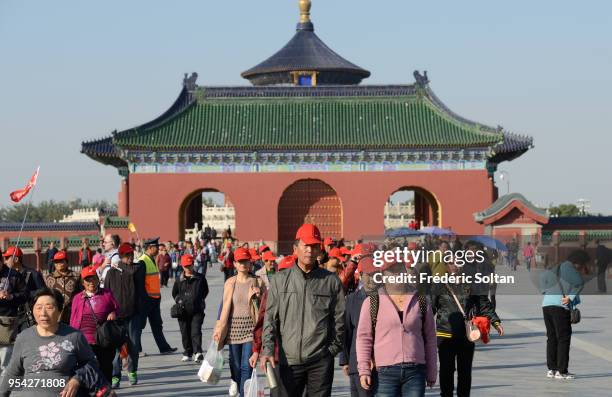 Temple of Heaven in Beijing. The Hall of Prayer for Good Harvests, in the Temple of Heaven, a complex of religious buildings situated in the...