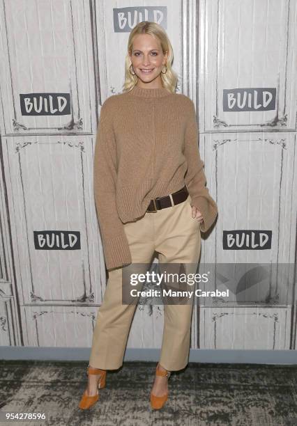 Poppy Delevingne visits Build Series at Build Studio on May 3, 2018 in New York City.