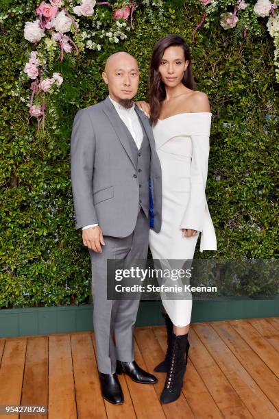 Bee Nguyen and Tylynn Nguyen attend Claiborne Swanson Frank "Mother and Child" Launch Event By Cle de Peau Beaute and Carolina Herrera at Hotel Bel...