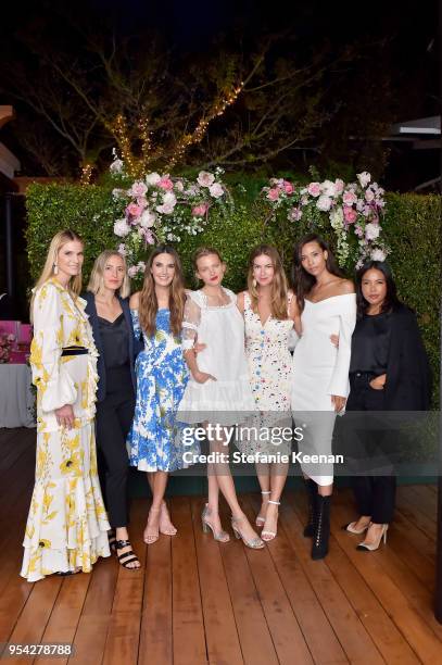 Annelise Peterson Winter, Elaina Bellis, Elizabeth Chambers, Amanda Booth, Claiborne Swanson Frank, Tylynn Nguyen and Emma Grede attend Claiborne...