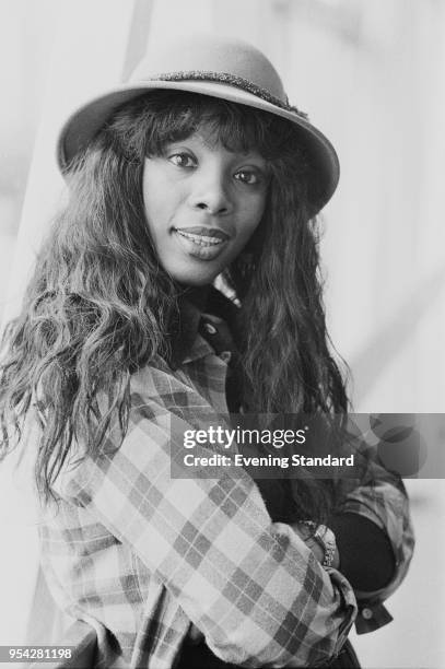 American singer and songwriter Donna Summer , UK, 21st October 1977.