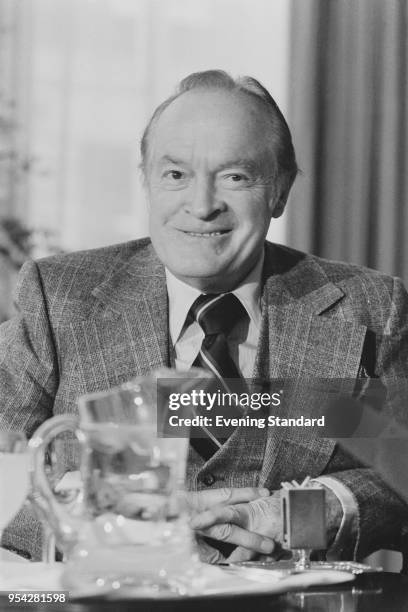 American comedian and performer Bob Hope , UK, 25th November 1977.