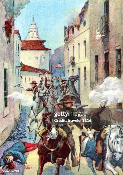 illustrations, cliparts, dessins animés et icônes de siège de santiago au cours de la guerre hispano-américaine - santiago de cuba