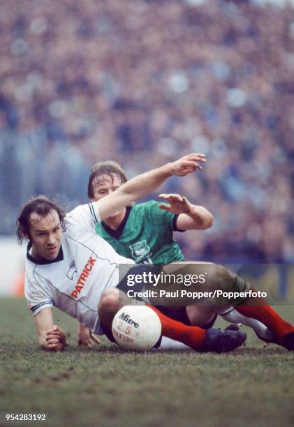 Steve Powell of Derby County during the FA Cup Quarter Final between Plymouth Argyle and Derby County at Home Park on March 10, 1984 in Plymouth,...