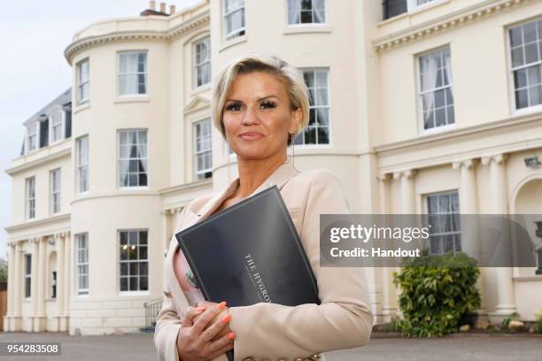 In this handout image provided by Hygrove House/Reward PR, Kerry Katona officially opens The Hygrove, a new and exclusive sanctuary where members can...