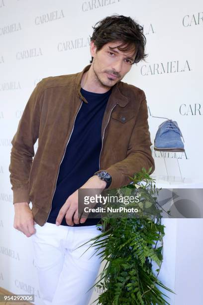 Andres Velencoso present SS18 Carmela Campaign on May 3, 2018 in Madrid, Spain