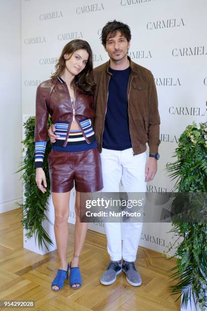 Isabeli Fontana and Andres Velencoso present SS18 Carmela Campaign on May 3, 2018 in Madrid, Spain