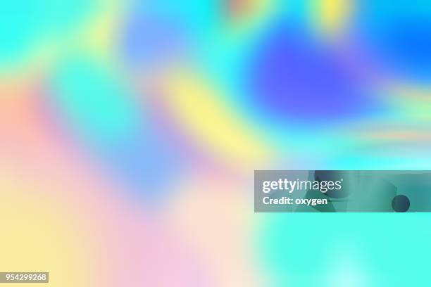 colorful flowing chromatic holographic dynamic waves - hologram stock-fotos und bilder