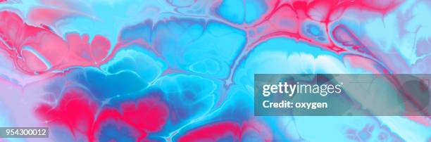 creative ebru background with abstract painted waves - acryl auf leinwand stock-fotos und bilder