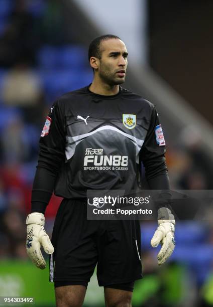 Burnley goalkeeper Lee Grant during the npower Championship match between Reading and Burnley at the Madejski Stadium on January 3, 2011 in Reading,...