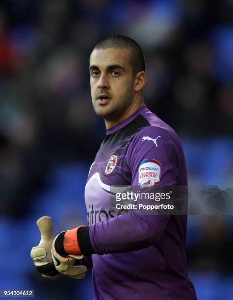 Reading goalkeeper Adam Federici during the FA Cup sponsored by E.ON 3rd round match between Reading and West Bromwich Albion at the Madejski Stadium...