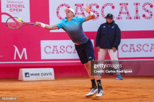 Kevin Anderson from South Africa in action during the match between Kevin Anderson from South Africa and Stefanos Tsitsipas from Greece for...