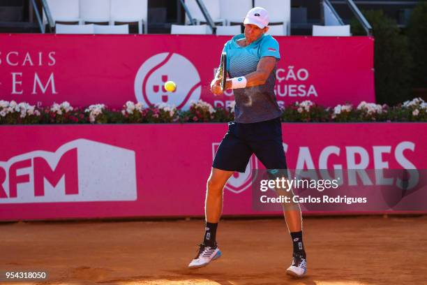 Kevin Anderson from South Africa in action during the match between Kevin Anderson from South Africa and Stefanos Tsitsipas from Greece for...