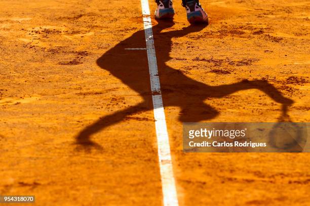 General view during the match between Kevin Anderson from South Africa and Stefanos Tsitsipas from Greece for Millennium Estoril Open 2018 at Clube...