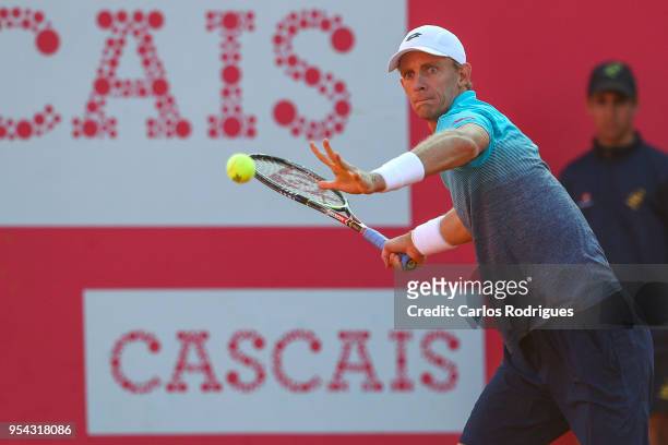 Kevin Anderson from South Africa in action during the match between Kevin Anderson from South Africa and Stefanos Tsitsipas from Greece for...