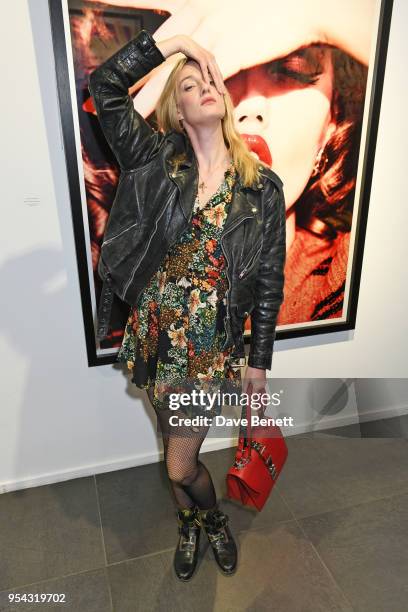 Eva Riccobono attends a private view of photographer Ellen von Unwerth's exhibition "Ladyland" at Opera Gallery on May 3, 2018 in London, England.