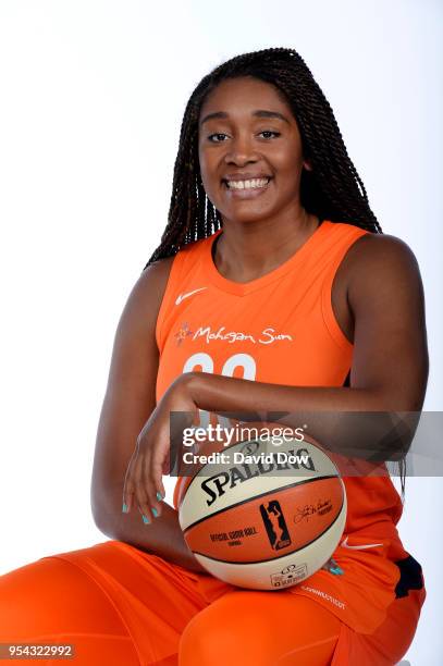 Morgan Tuck of the Connecticut Sun poses for a head shot at WNBA Media Day at Mohegan Sun on May 2, 2018 in Uncasville, Connecticut. NOTE TO USER:...