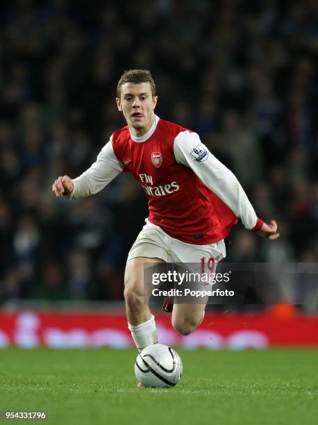 Jack Wilshere of Arsenal in action during the Carling Cup Semi Final Second Leg match between Arsenal and Ipswich Town at the Emirates Stadium on...