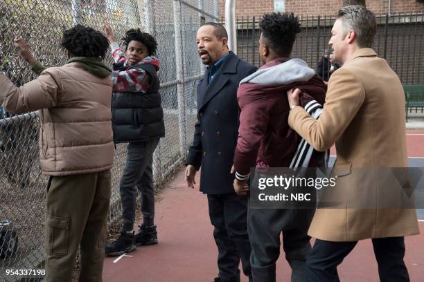 Guardian" Episode 1921 -- Pictured: Ice-T as Odafin "Fin" Tutuola, Peter Scanavino as Dominick "Sonny" Carisi -- Photo by: Scott Gries/NBC/NBCU Photo...