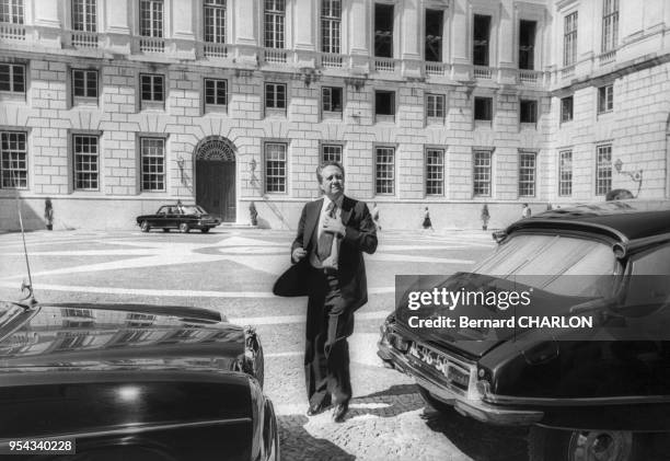 Mario Soares, homme politique portugais, circa 1970.