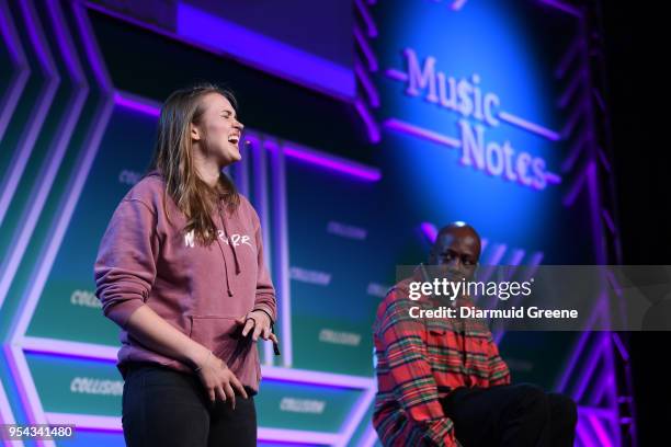 Louisiana , United States - 3 May 2018; Wyclef Jean, Musician & Producer preforms with Moira Mack, Musician on the Music Note stage during day three...