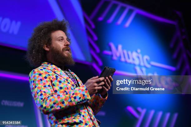 Louisiana , United States - 3 May 2018; Travis Laurendine, Founder & CEO, Showsparker on the Music Note stage during day three of Collision 2018 at...