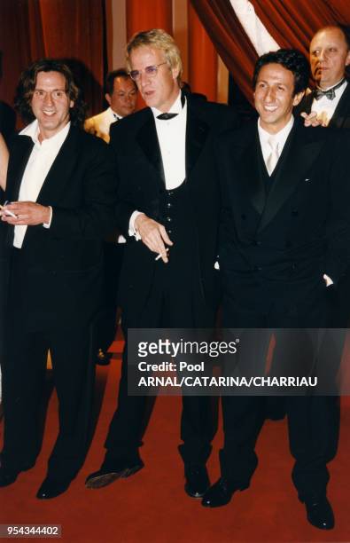 Daniel Auteuil, Christophe Lambert et Richard Anconina à la soirée cartier lors du Festival de Cannes le 11 mai 1997, Cannes.