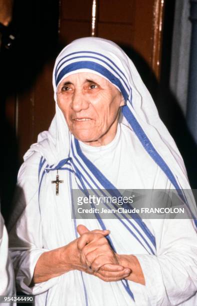 Mère Teresa en octobre 1979 à Calcutta, Inde.